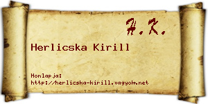 Herlicska Kirill névjegykártya